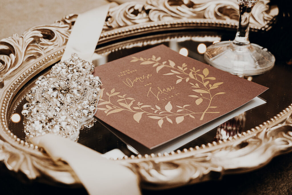 Wedding details of invitation suite Cincinnati Ohio