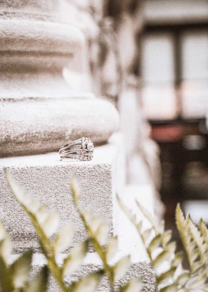 Wedding Ring Shot Laurel Court Cincinnati Ohio Cincinnati Dayton Wedding Photographer Linen &Amp; Elm Photography Bridal Portrait Classic Bright Timeless Wedding Photographer Cincinnati Ohio Chicago_Illinois New_York New Destination Travel Fine Art High End_Luxury Wedding Engagement Elopement Photo Black White Elegant Traveling Travel