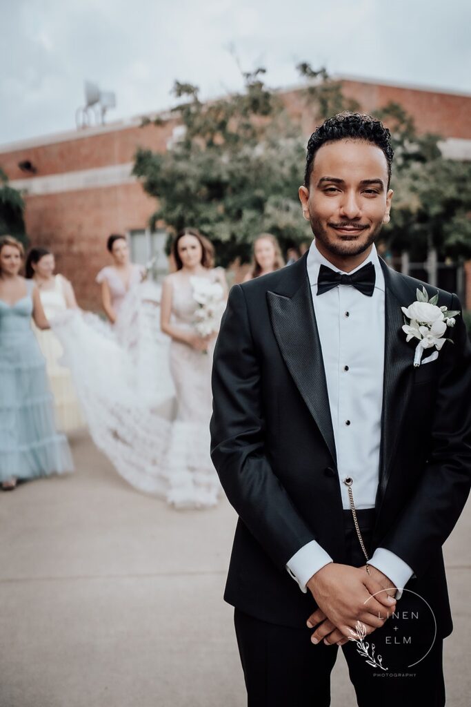 Cincinnati Wedding Photography by Linen & Elm Groom first look