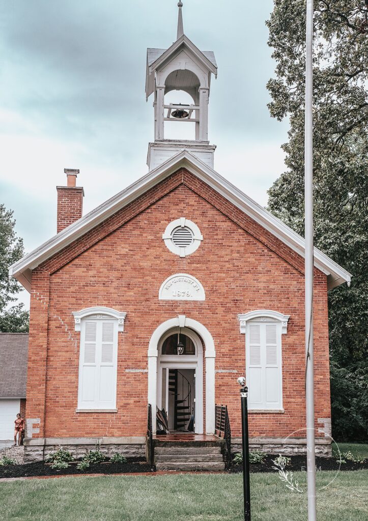 Prewedding photos at Kingsley Schoolhouse in Maineville, Ohio