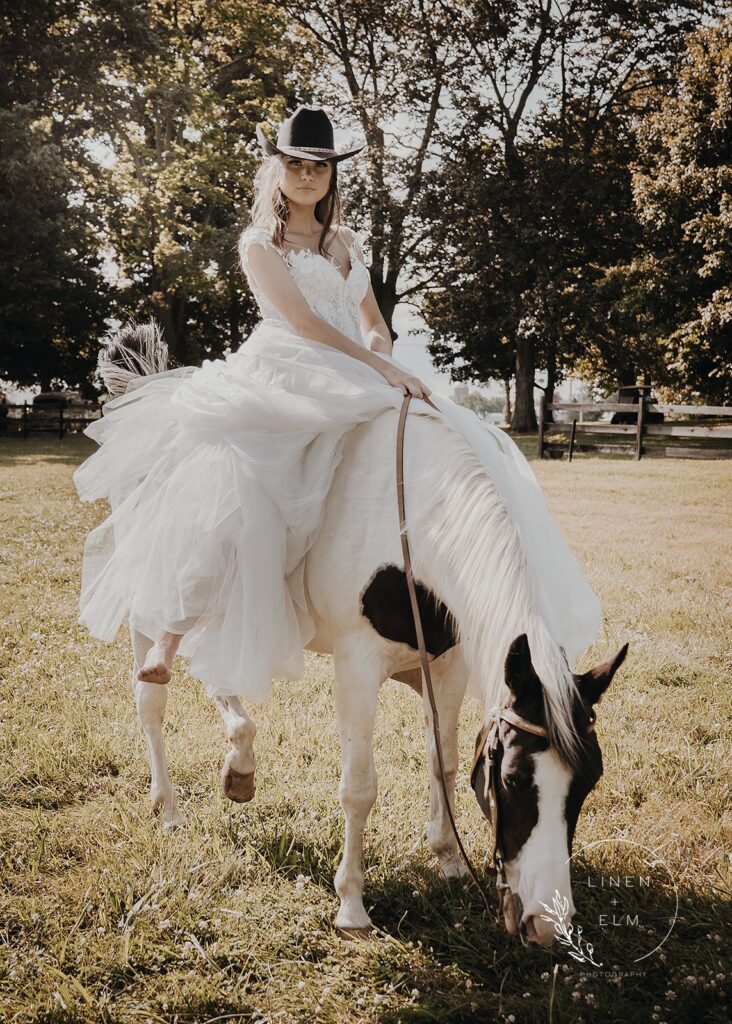 Bride on a Horse Linen Elm Photography 2 2 websize |