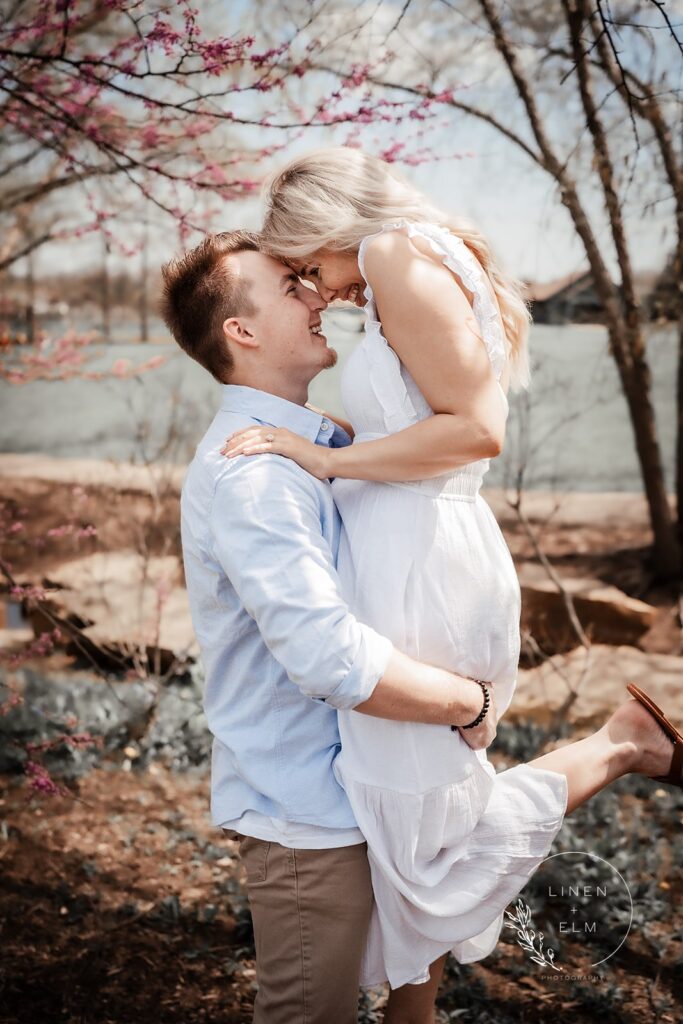 Couple in romantic setting Cincinnati Dayton Engagement Photography |