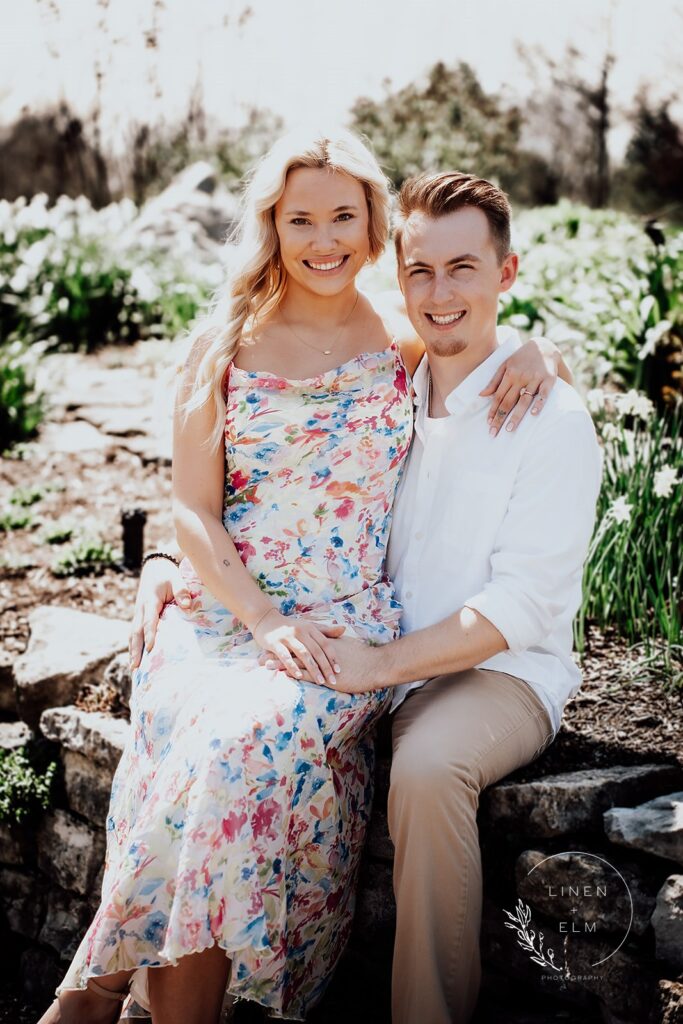 Engaged couple photography Cox Arboretum Dayton Ohio