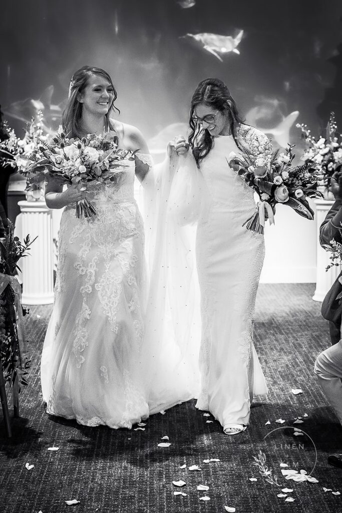 Two brides just married Cincinnati lbgtq wedding photography