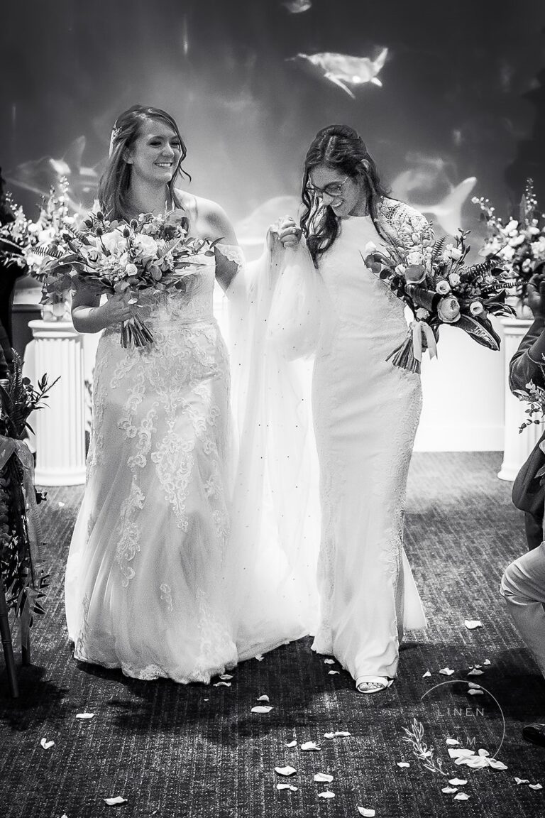 Abigail & Evelyn’s Colorful Wedding | Newport Aquarium