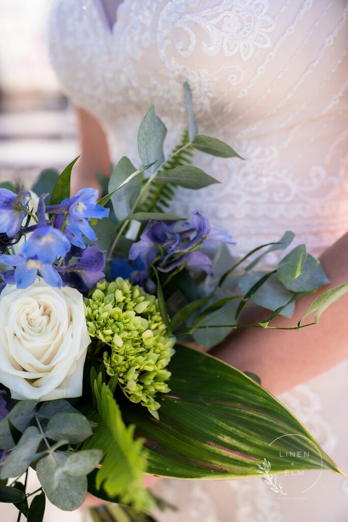 close up of bridal bouquet Cincinnati lbgtq wedding photography