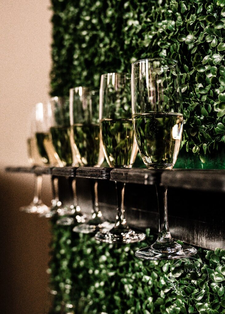 Champagne Wall Cincinnati Wedding Photographer