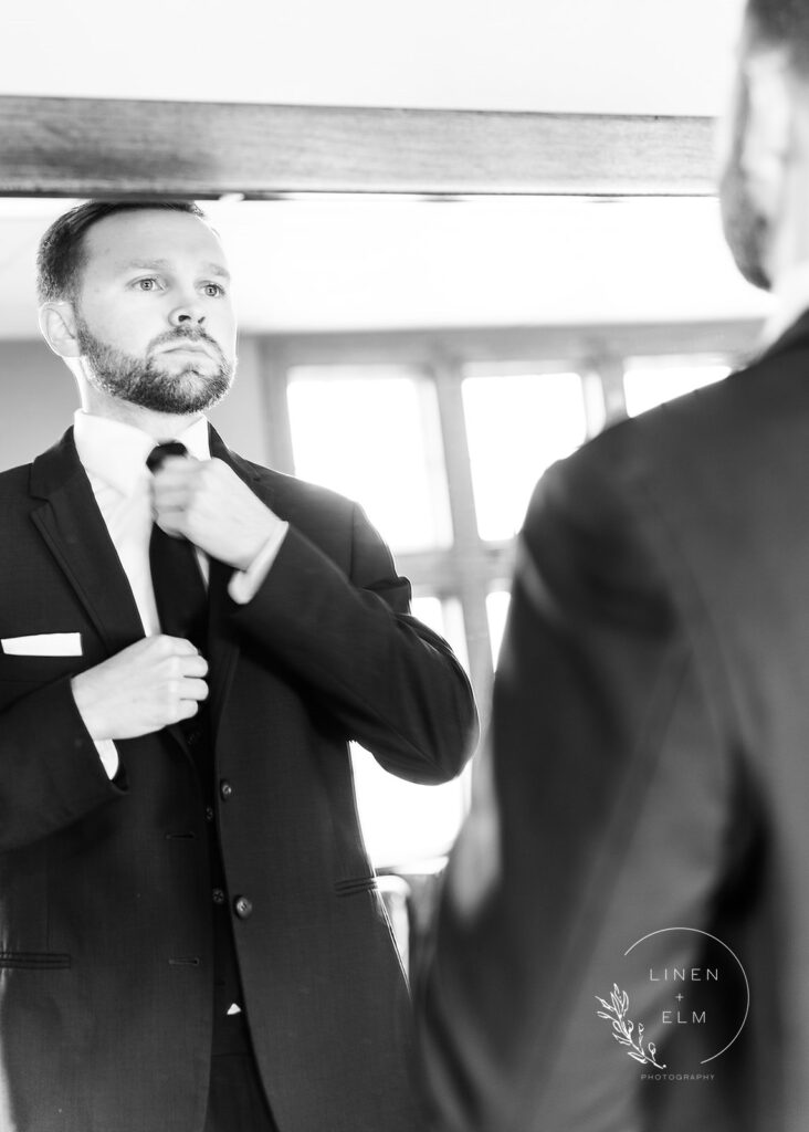 Groom getting ready Dayton Wedding Photographer