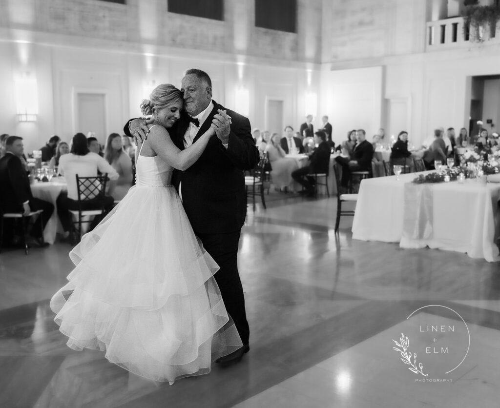 Dad first dance with bride Cincinnati wedding photographer