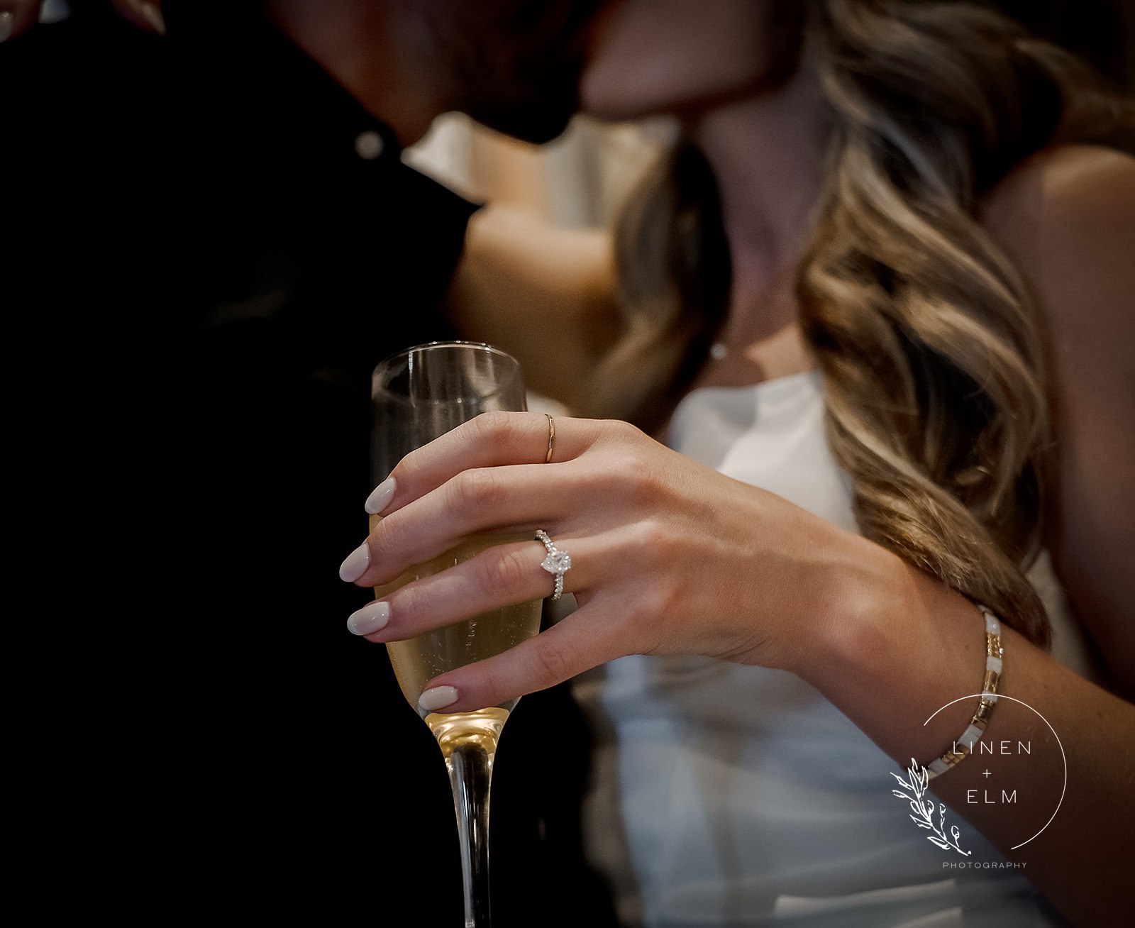 Engagement photo close up of ring at Hilton Netherland Plaza Cincinnati