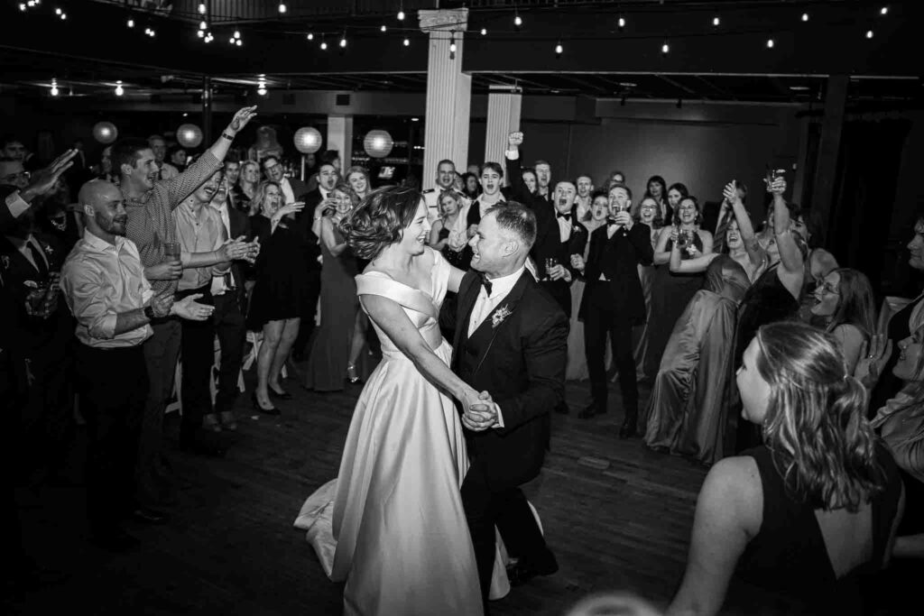Woodward Theater Wedding Couple Dancing